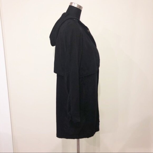 Pistola Black Hooded Soft Tencel Light Jacket Coat - Picture 4 of 7